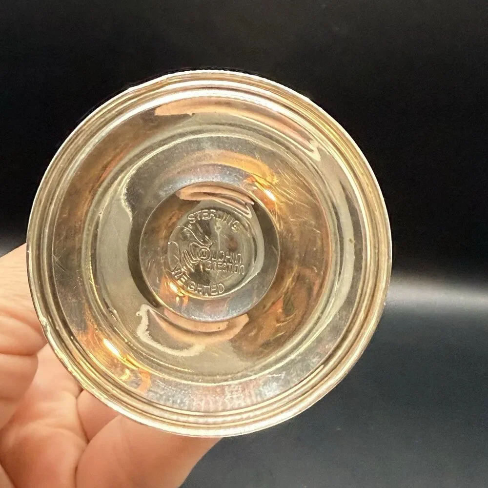 Vintage Weighted Sterling Silver Floral Etched Bud Vase 9¾ Inches Tall - Picture 5 of 8